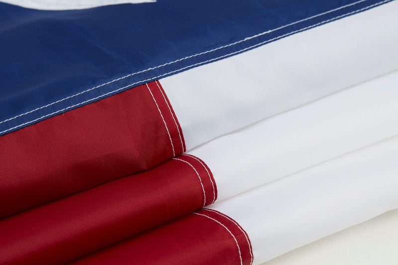 Homissor State of Texas 3x5 Feet Flag - Embroidered Sewn TX Flags Heavy Duty Outdoor Nylon Flags Vivid Color - Brass Grommets and 4 Stitch Hemming - Image 3